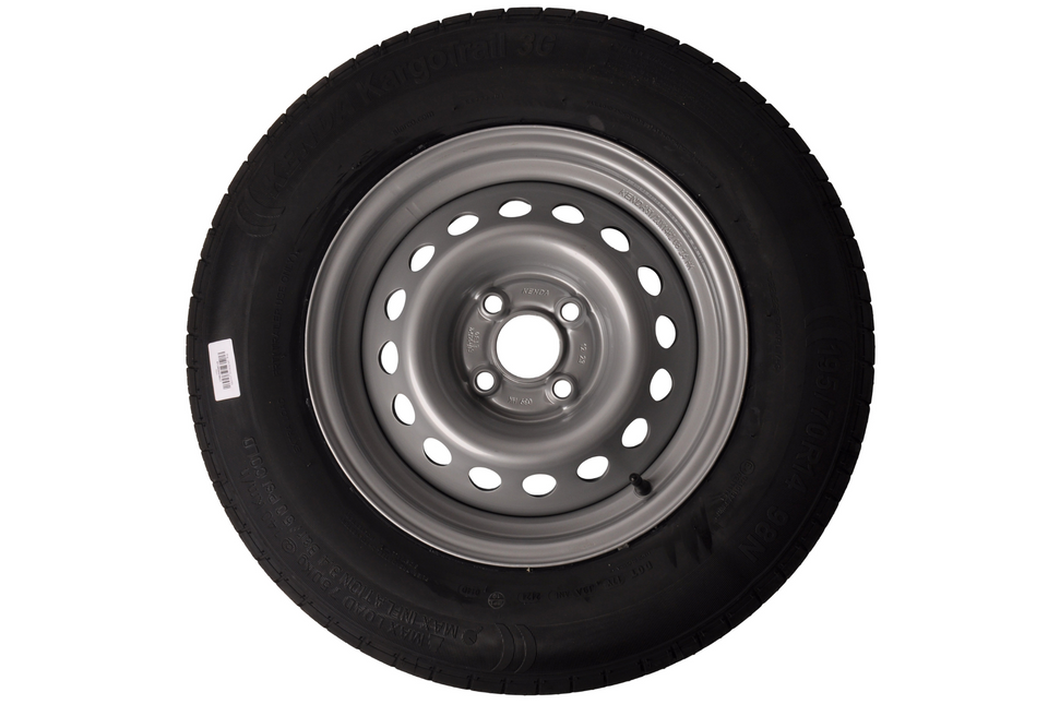 Kargotrail Compleet aanhanger wiel - 195/70R14C - steekmaat: 4x100 - draagvermogen: 710 kg - naafdiameter: 57 mm