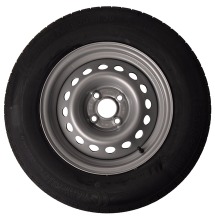 Kargotrail Compleet aanhanger wiel - 195/70R14C - steekmaat: 4x100 - draagvermogen: 710 kg - naafdiameter: 57 mm