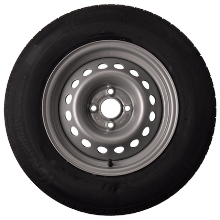 Kargotrail Compleet aanhanger wiel - 195/70R14C - steekmaat: 4x100 - draagvermogen: 710 kg - naafdiameter: 57 mm