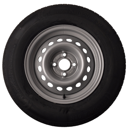 Kargotrail Compleet aanhanger wiel - 195/70R14C - steekmaat: 4x100 - draagvermogen: 710 kg - naafdiameter: 57 mm