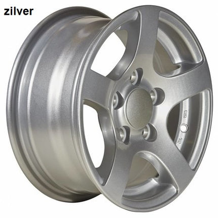Kargotrail Compleet aanhanger wiel - 195R14 - lichtmetalen velg - steekmaat: 5x112 - draagvermogen: 900 kg - naafdiameter: 67 mm - ET30