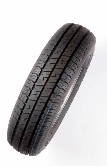 Kargotrail Compleet  wiel - 145/80R10(145R10) band + velg - opel steek: 4x100 - draagvermogen 375 kg - 4PR - naafdiameter 60 mm