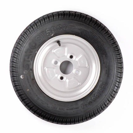 Kargotrail Compleet  wiel - 145/80R10(145R10) band + velg - steek: 4x100 - draagvermogen 375 kg - 4PR - naafdiameter 60 mm