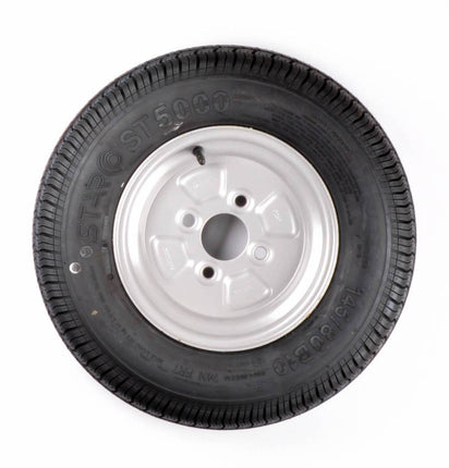 Kargotrail Compleet  wiel - 145/80R10(145R10) band + velg - steek: 4x100 - draagvermogen 375 kg - 4PR - naafdiameter 60 mm