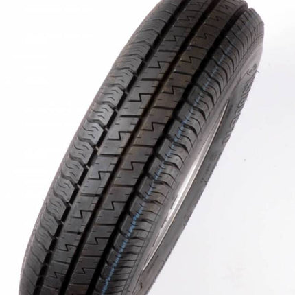 Kargotrail Compleet  wiel - 145/80R10(145R10) band + velg - steek: 4x100 - draagvermogen 375 kg - 4PR - naafdiameter 60 mm