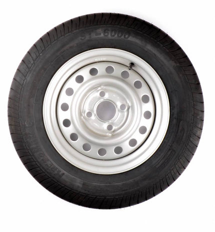 Kargotrail Compleet wiel 155R13 band + velg - opel steek 4x100 - draagvermogen 615 kg - 57 mm naafdiameter
