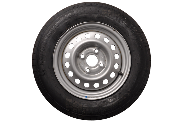 Kargotrail Compleet wiel 155R13 band + velg opel steek 4x100 - draagvermogen 500 kg - 57 mm naafdiameter