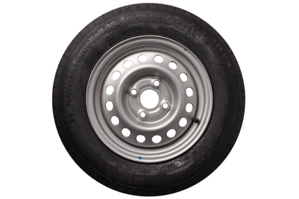 Kargotrail Compleet wiel 155R13 band + velg opel steek 4x100 - draagvermogen 500 kg - 57 mm naafdiameter