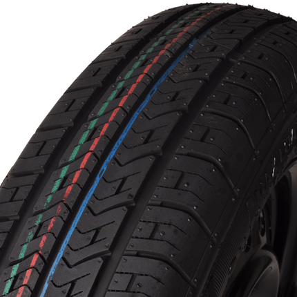 Kargotrail Compleet wiel 155R13 band + velg opel steek 4x100 - draagvermogen 500 kg - 57 mm naafdiameter