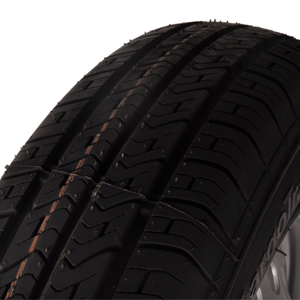 Kargotrail Compleet wiel 155R13 band + velg opel steek 4x100 - draagvermogen 500 kg - 57 mm naafdiameter