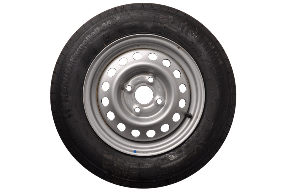 Kargotrail Compleet wiel 155R13 band + velg - steek 4x100 - draagvermogen 500 kg - 57 mm naafdiameter