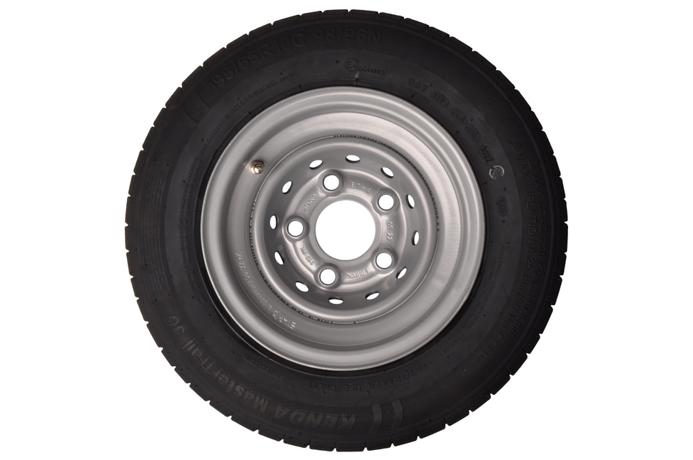 Kargotrail Compleet  wiel - 195/55R10C band + velg - ET-4 - mercedes steek: 5x112 - draagvermogen 750 kg - 10PR - naafdiameter 67 mm
