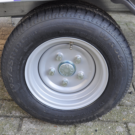 Kargotrail Compleet wiel - 195/55R10C band + velg - ET+25-  mercedes steek: 5x112 - draagvermogen 750 kg - 10 PR - naafdiameter 67 mm