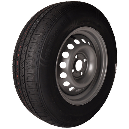 Kargotrail Compleet wiel 195/70R14C - opel steek 4x100 - 710kg draagvermogen - naafdiameter 57 mm