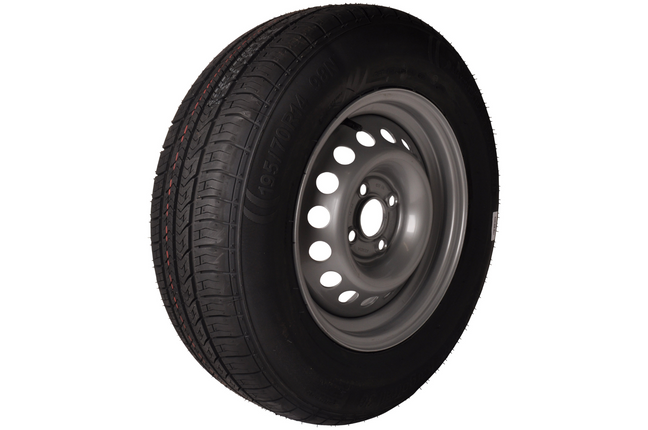 Kargotrail Compleet wiel 195/70R14C - opel steek 4x100 - 710kg draagvermogen - naafdiameter 57 mm