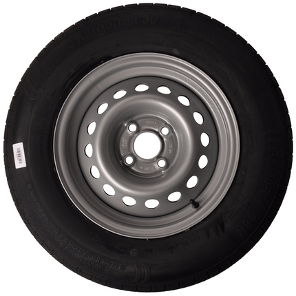 Kargotrail Compleet wiel 195/70R14C - opel steek 4x100 - 710kg draagvermogen - naafdiameter 57 mm