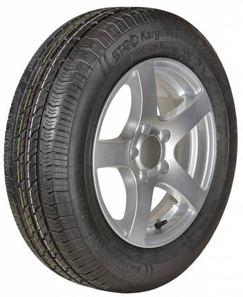 Kargotrail Compleet wiel op lichtmetalen velg zilver 195/50R13  5x112 draagvermogen - 900kg - 67 mm naafdiameter