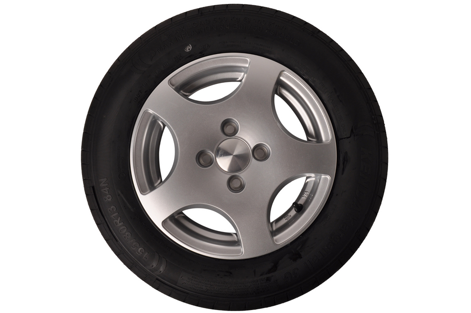 Kenda Aanhangerwiel op lichtmetalen velg 155/80R13 - 500 kg draagvermogen - steek 4x100 - naafdiameter 57 mm