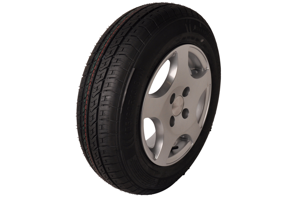 Kenda Aanhangerwiel op lichtmetalen velg 155/80R13 - 500 kg draagvermogen - steek 4x100 - naafdiameter 57 mm
