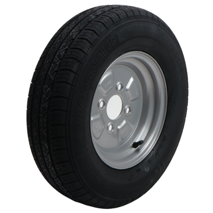 Kenda Compleet aanhanger wiel - 145/80R10(145R10) - steekmaat: 4x100 - draagvermogen: 375 kg - naafdiameter: 57 mm - 4PR