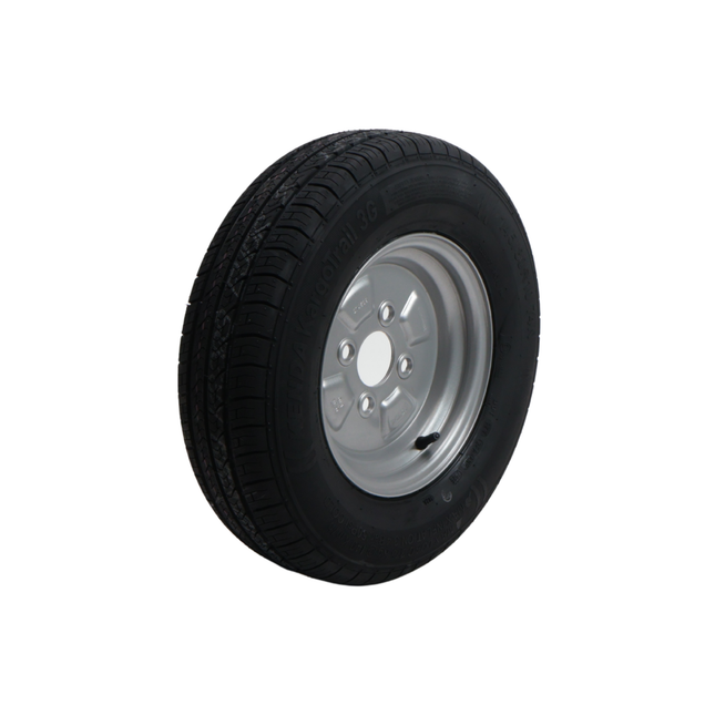 Kenda Compleet aanhanger wiel - 145/80R10(145R10) - steekmaat: 4x100 - draagvermogen: 375 kg - naafdiameter: 57 mm - 4PR