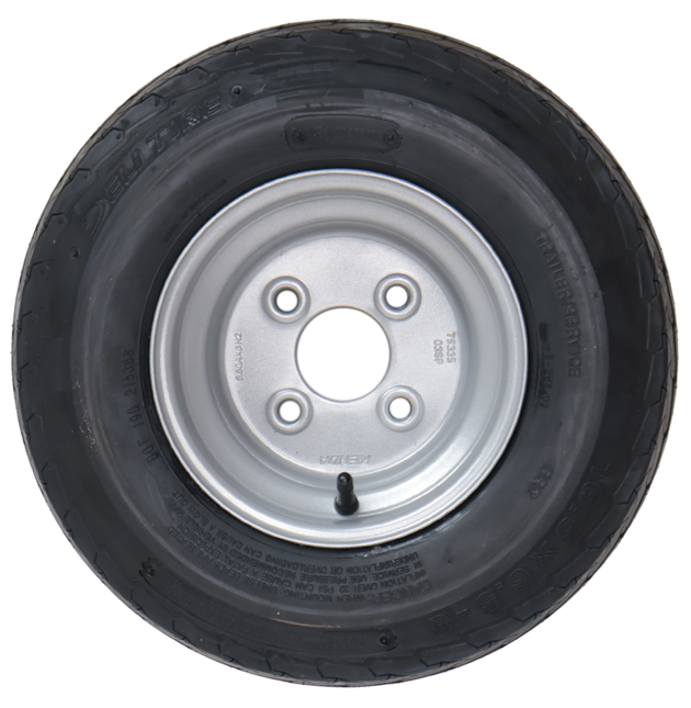 Kenda Compleet aanhanger wiel - 16.5x6.50-8 - steekmaat: 4x100 - draagvermogen: 360 kg - naafdiameter: 60 mm - 6PR