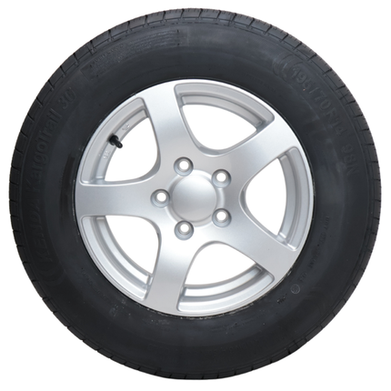 Kenda Compleet aanhanger wiel - 195/70R14 - lichtmetalen velg - steekmaat: 5x112 - draagvermogen: 750 kg - naafdiameter: 67 mm - ET30