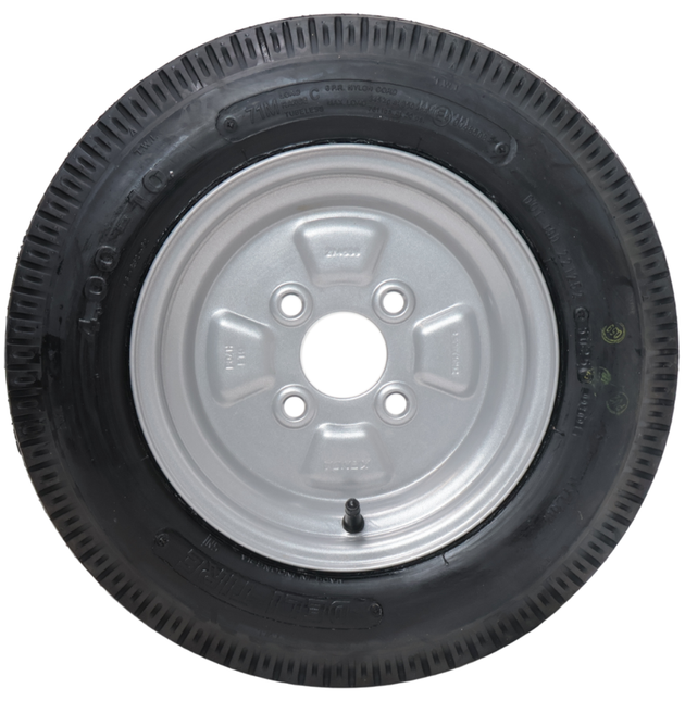 Kenda Compleet aanhanger wiel - 4.00-10 - steekmaat: 4x100 - draagvermogen: 345 kg - naafdiameter: 60 mm - 6PR