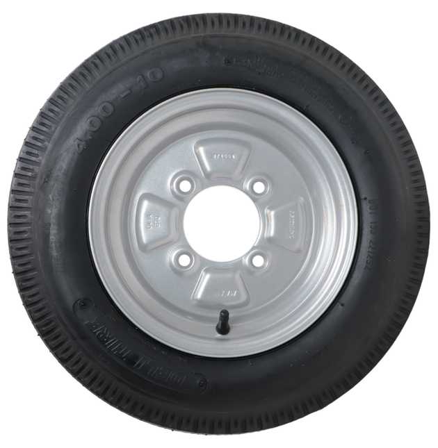 Kenda Compleet aanhanger wiel - 4.00-10 - steekmaat: 4x115 - draagvermogen: 275 kg - naafdiameter: 85 mm - 4PR