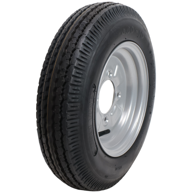 Kenda Compleet aanhanger wiel - 4.00-10 - steekmaat: 4x115 - draagvermogen: 275 kg - naafdiameter: 85 mm - 4PR
