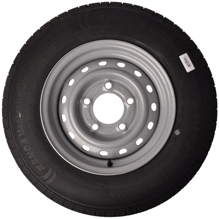 Kenda Compleet wiel 185R14C band + velg -  5x140 - 900kg - naafdiameter 67 mm