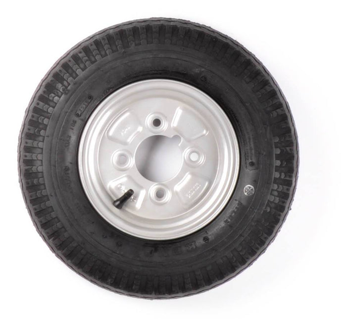 Kenda Compleet wiel 4.00-8 band + velg - vetnippel steek: 4x101,6 - 4PR - draagvermogen 265 kg -  naafdiameter 67 mm - inclusief vetnippel uitsparing