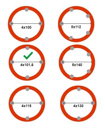 Kenda Losse 10 inch aanhanger velg - 3.50Bx10 - steekmaat: 4x101,6 - draagvermogen: 500 kg - naafdiameter: 67 mm - ET0