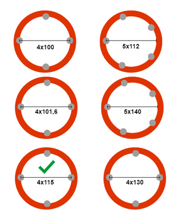Kenda Losse 10 inch aanhanger velg - 3.50Bx10 - steekmaat: 4x115 - draagvermogen: 500 kg - naafdiameter: 85 mm - ET0