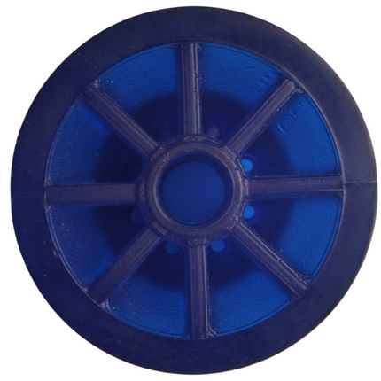 Knott 72x73 mm kielrol blauw 14,5 mm naafdiameter