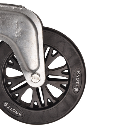 Knott Draaibaar neuswiel - 60 mm - draagvermogen: 150 kg - zijslinger