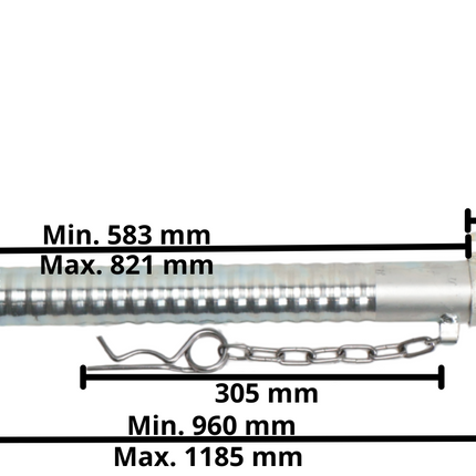 Knott Ifor Williams neuswiel - 48 mm - geribbeld - draagvermogen: 200 kg - stalen velg