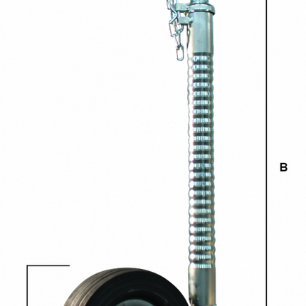 Knott Ifor Williams neuswiel - 48 mm - geribbeld - draagvermogen: 250 kg - stalen velg
