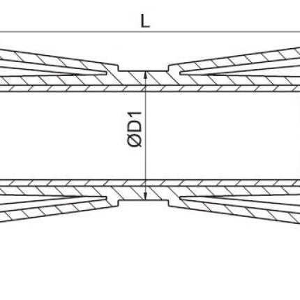 Knott Kielrol blauw - 133x58,5 mm - naafdiameter 17 mm