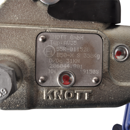 Knott Knott AV35 - rond 60 mm - 3500 kg - geremde koppeling met geïntegreerd slot