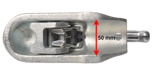 Engate esférico KNOTT K14-A para reboque de 1400 kg com barra de tração