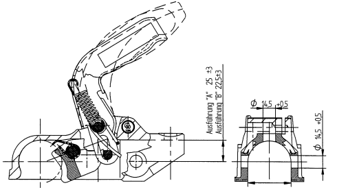 Knott Knott K35A - rond 50 mm - 3500 kg - geremde koppeling