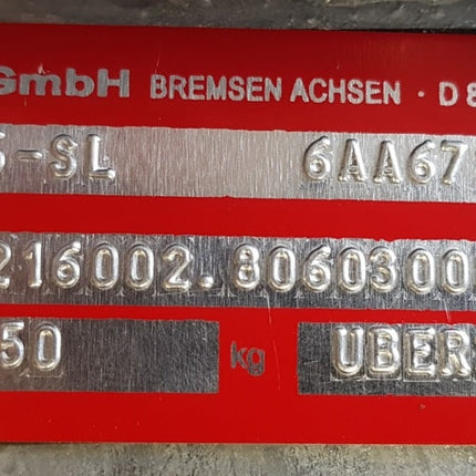 Knott Ongeremde naaf met aseind - 4x100 - 250 kg maximale belasting - links