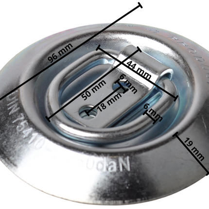Novio Verzonken vloerring rond - maximale belasting 250 daN - set van 4 stuks