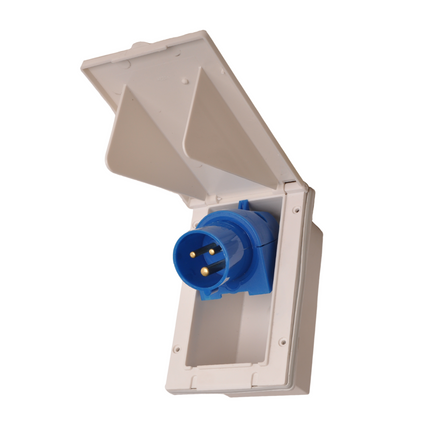ProPlus CEE inbouwstekker - rechthoekig - 160x100 mm - wit