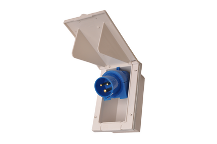ProPlus CEE inbouwstekker - rechthoekig - 160x100 mm - wit