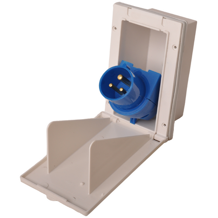 ProPlus CEE inbouwstekker - rechthoekig - 160x100 mm - wit