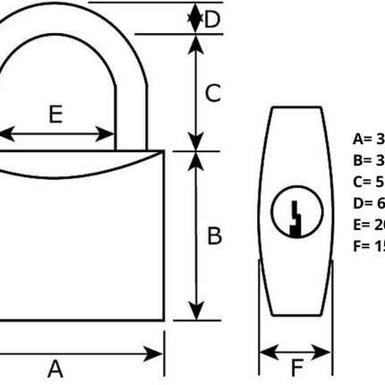 ProPlus Hangslot 40 mm met lange beugel 61 mm