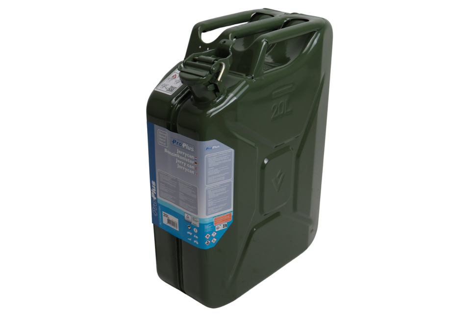 ProPlus Metalen jerrycan - 20 liter - perfect voor de opslag van brandstof op bijvoorbeeld boten