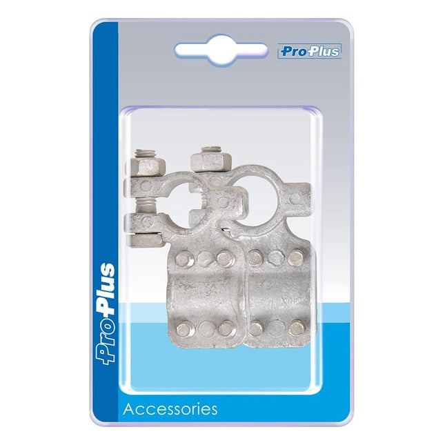 ProPlus Multifunctionele accupoolklemmen - 12 - 24V - (-) is 17,5 mm - (+) is 19 mm
